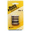 Eaton Bussmann Bussmann - Cooper AGC3 5 Count 3 Amp AGC Glass Tube Fuses AGC3